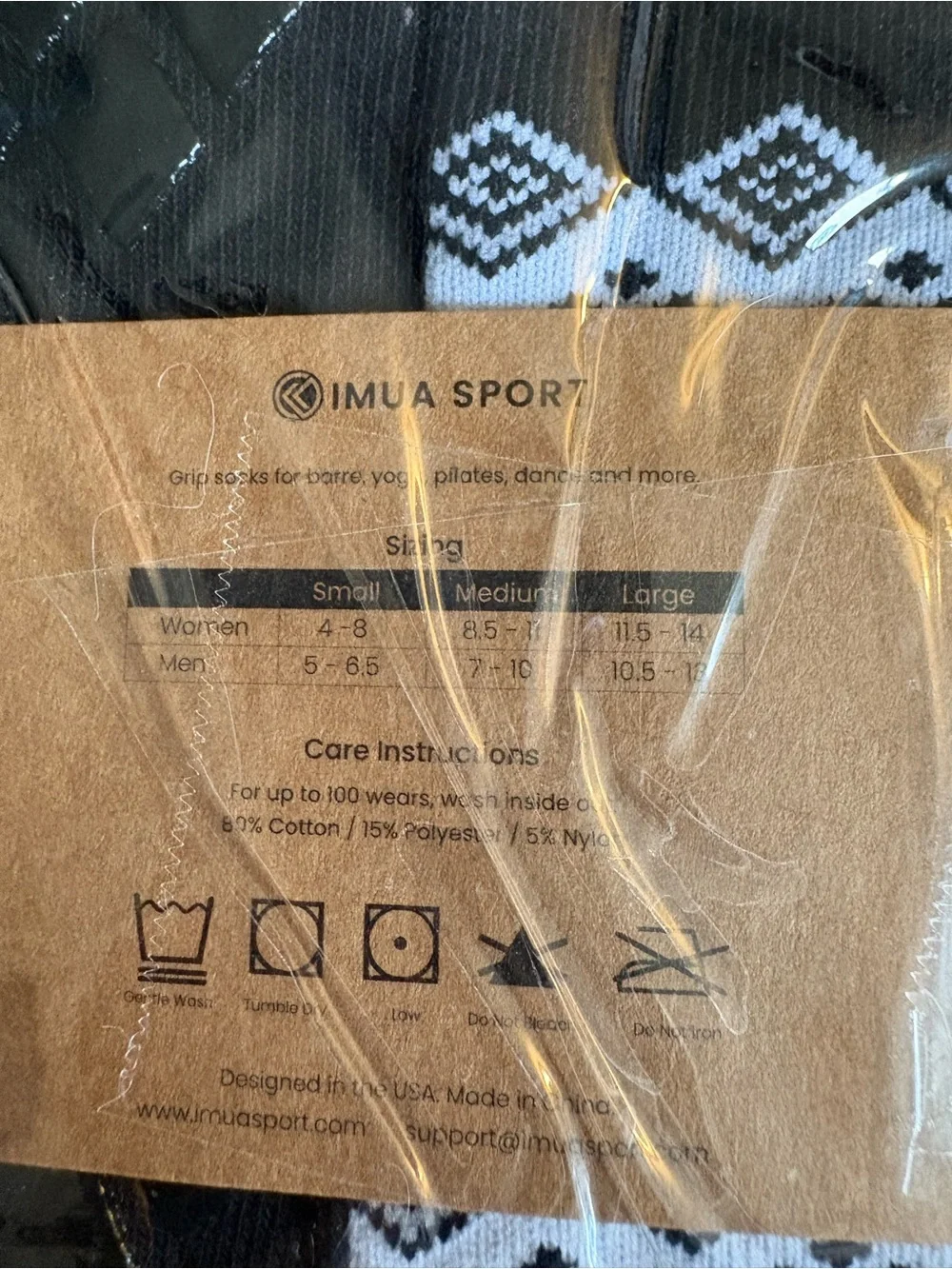 Imua Aztec pattern Grippy Sport Socks 2 pairs